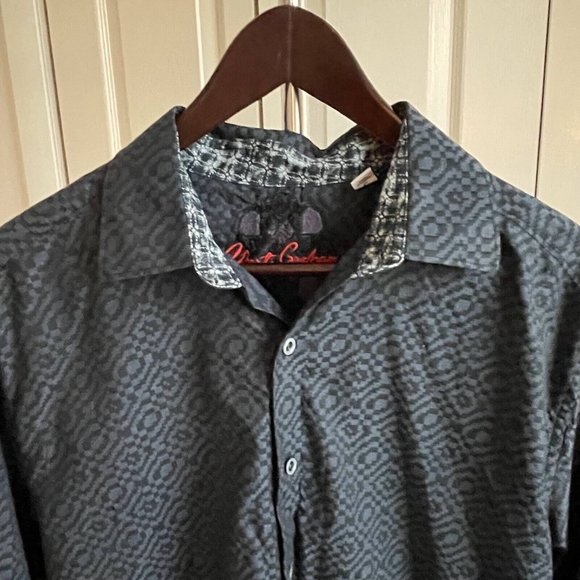 Robert Graham Geometric Pattern Button Up Casual Shirt Men's Large Long Sleeve - Picture 2 of 8